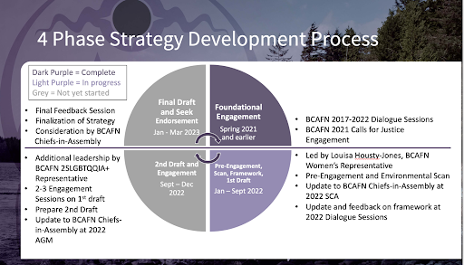 Image of pie chart showing process timeline. Foundational Engagement (Spring 2021); Pre-engagement, Scan, Framework, 1st Draft (Jan-Sep 2022); 2nd Draft and Engagement (Sep-Dec 2022); Final Draft and Seek Endorsement (Jan-Mar 2023).